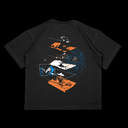 "Žemėlapis" black t-shirt