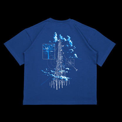 "Bokštas" blue t-shirt