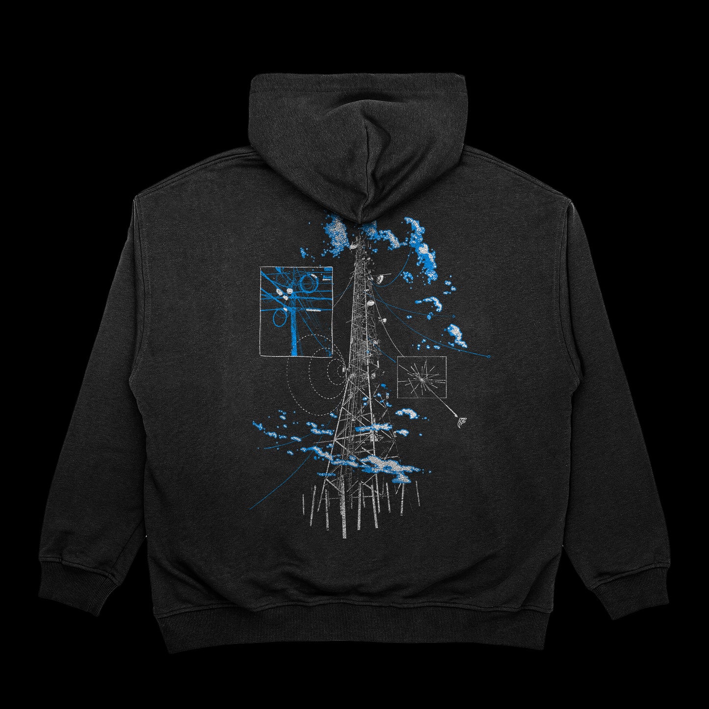 "Bokštas" black hoodie