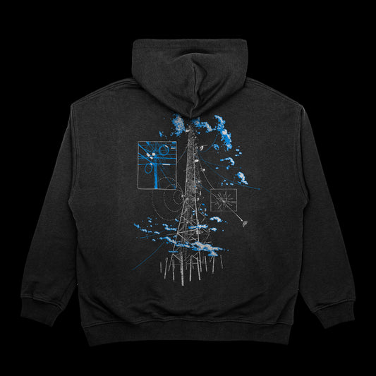 "Bokštas" black hoodie