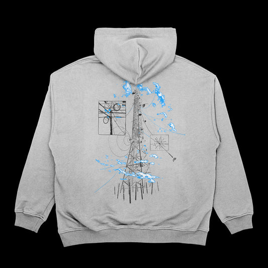 "Bokštas" grey hoodie
